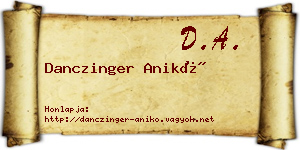 Danczinger Anikó névjegykártya